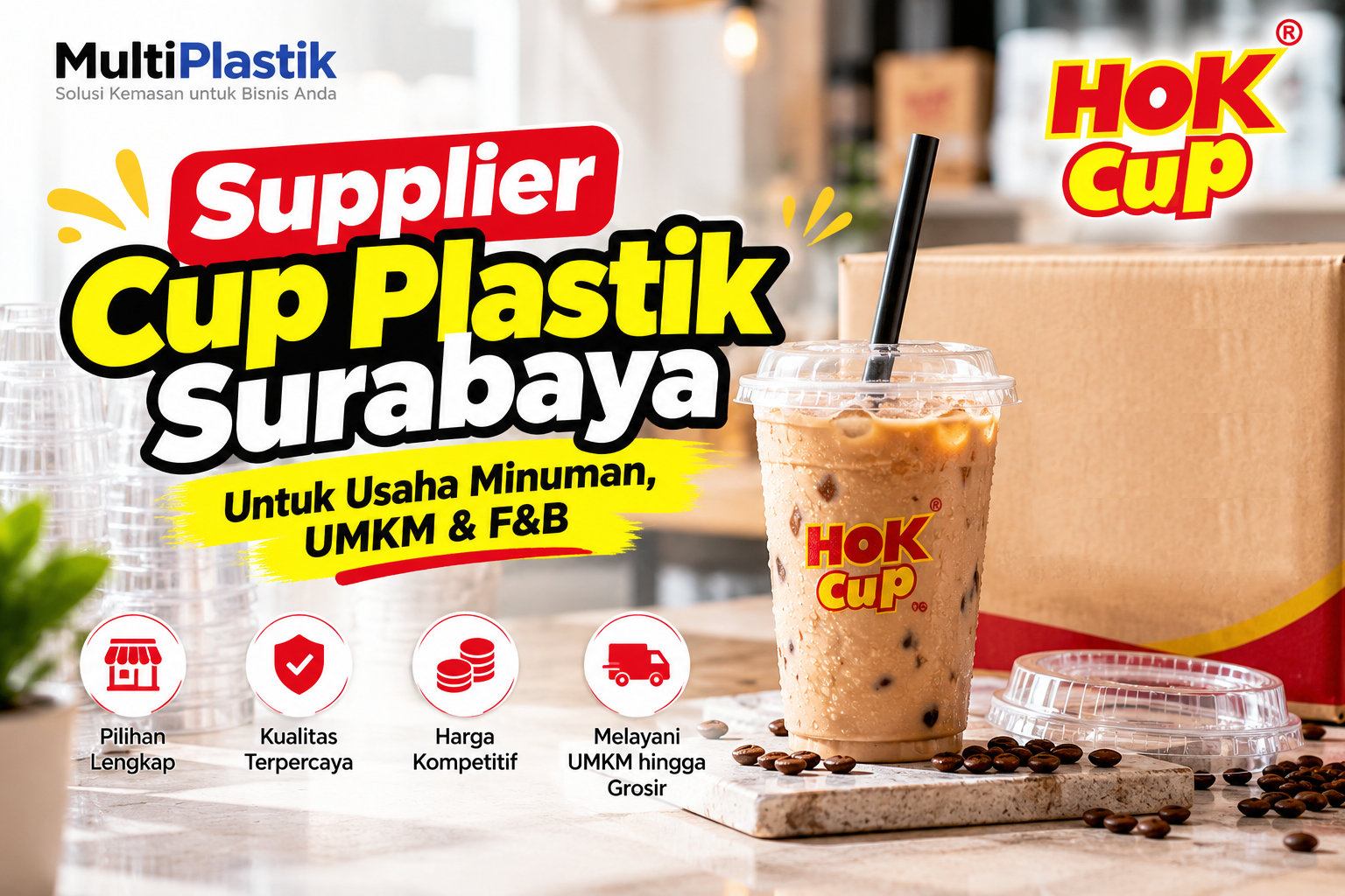 Supplier Cup Plastik Surabaya untuk Usaha Minuman, UMKM & F&B | MultiPlastik