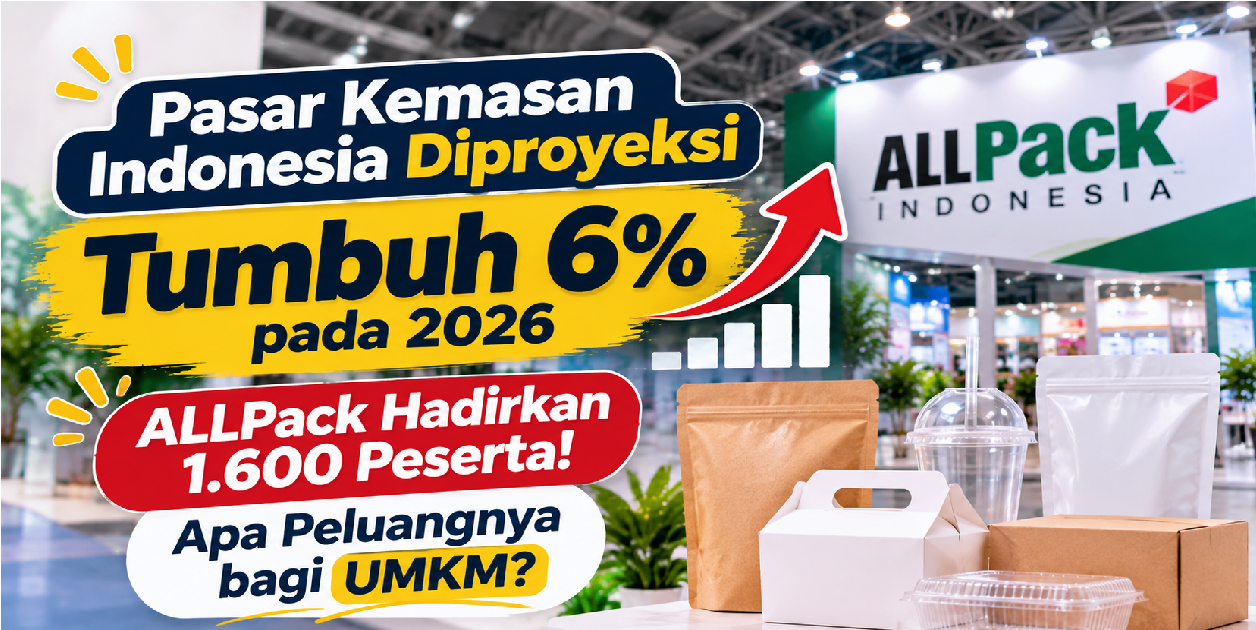 Pasar Kemasan Indonesia Diproyeksi Tumbuh 6% pada 2026, ALLPack Hadirkan 1.600 Peserta
