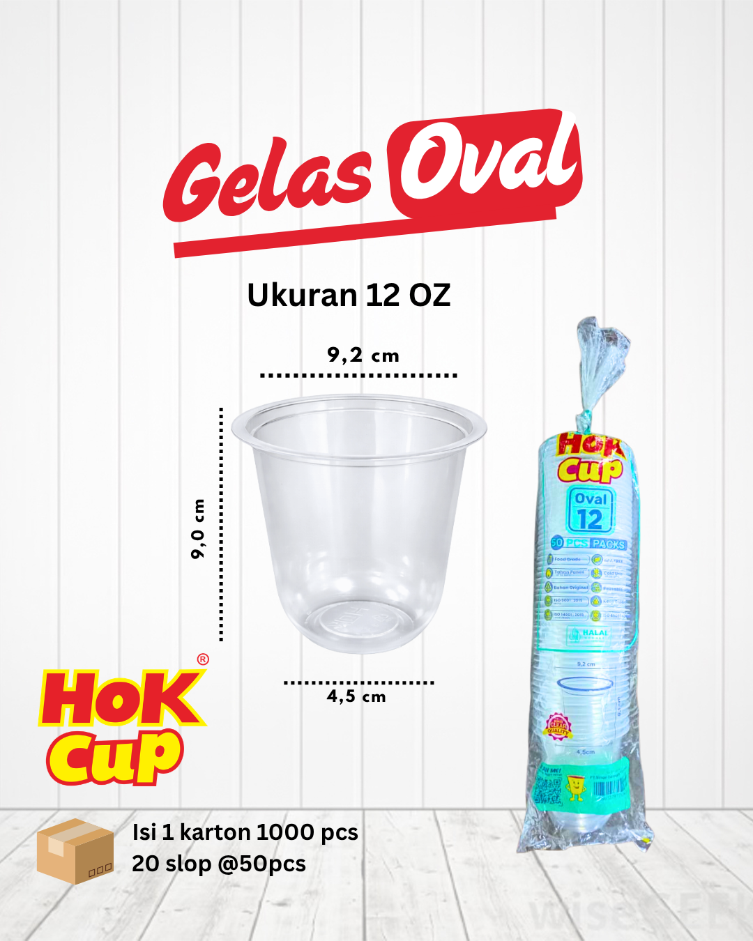 Gelas Oval 12 Oz