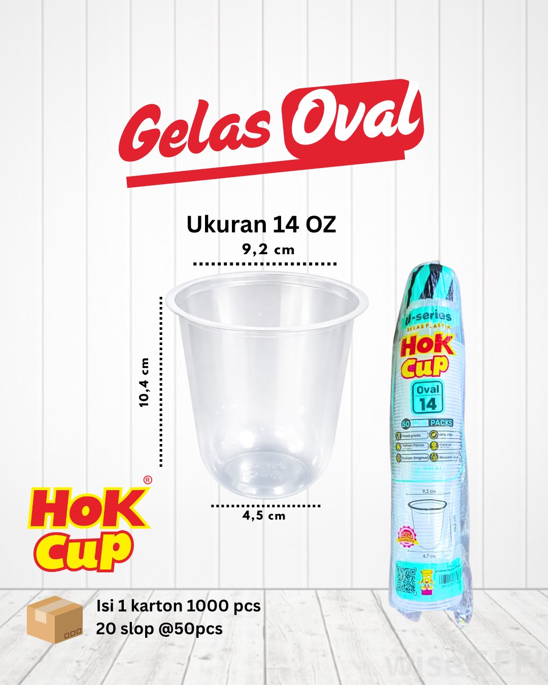 Gelas Oval 14 Oz