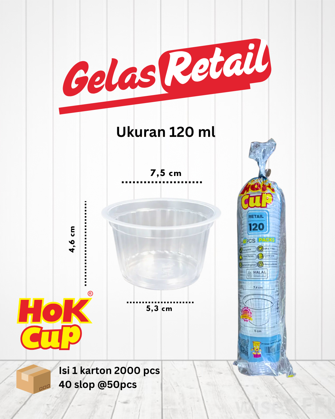 Gelas Retail 120 ml
