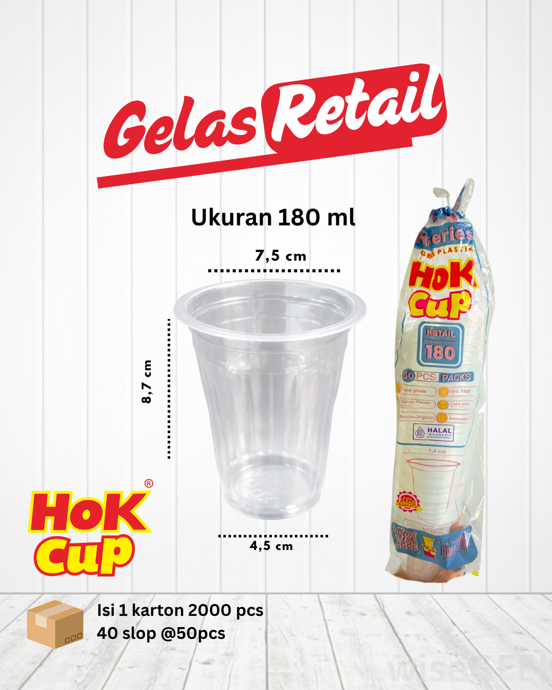 Gelas Retail 180 ml