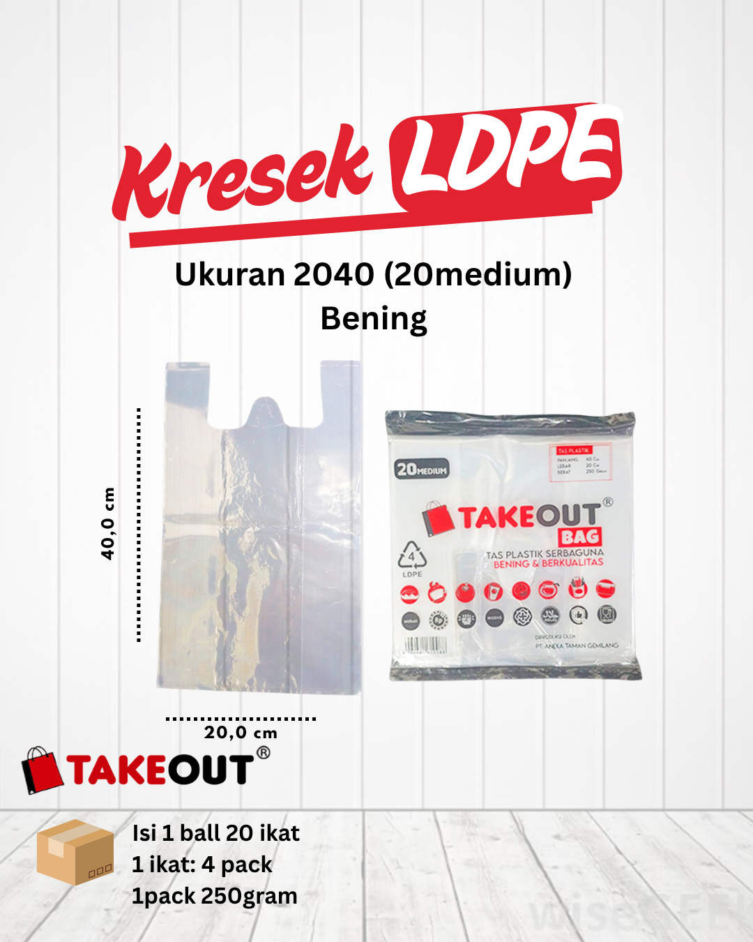Plastik Kresek LDPE 2040