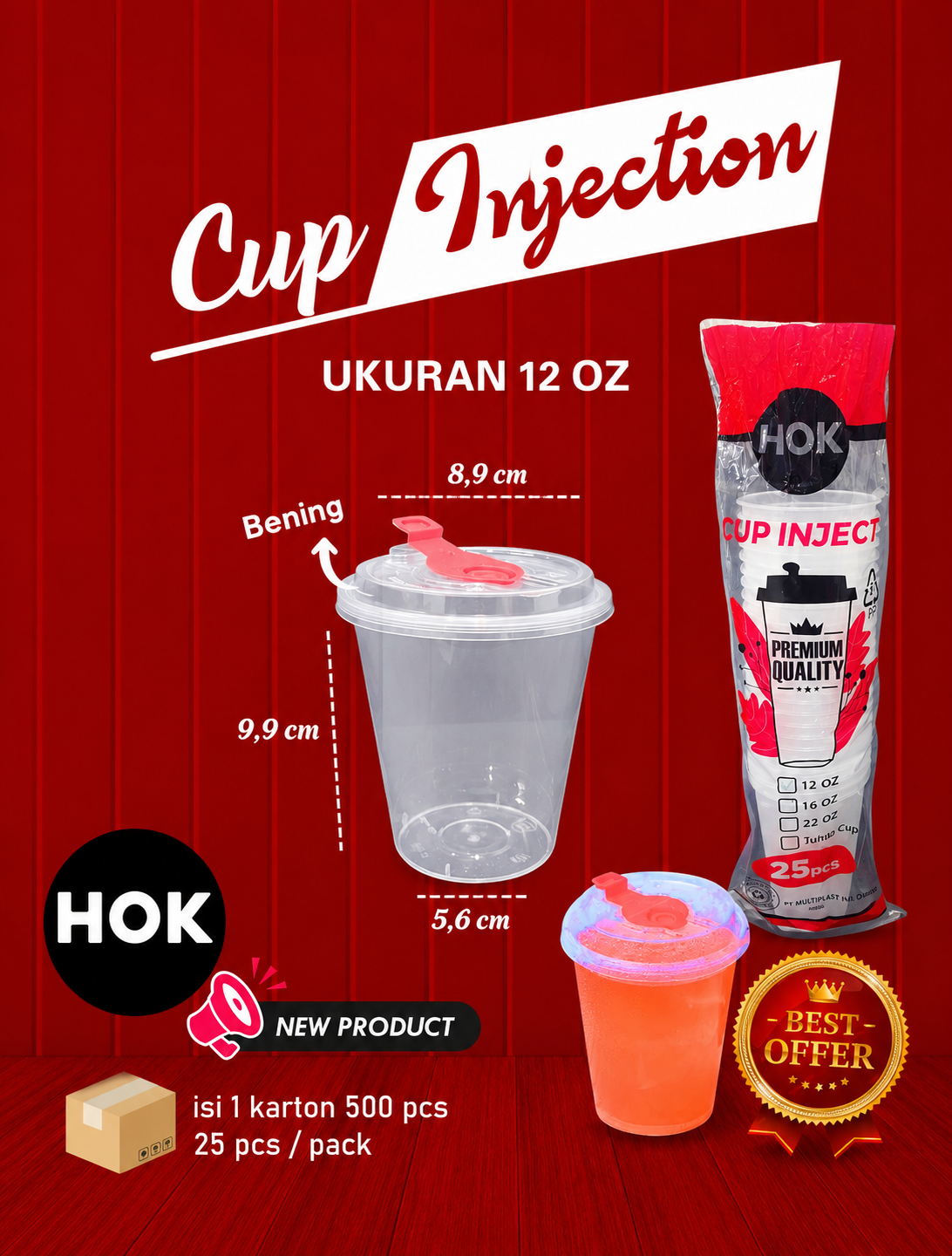 Gelas Inject 12 OZ Bening