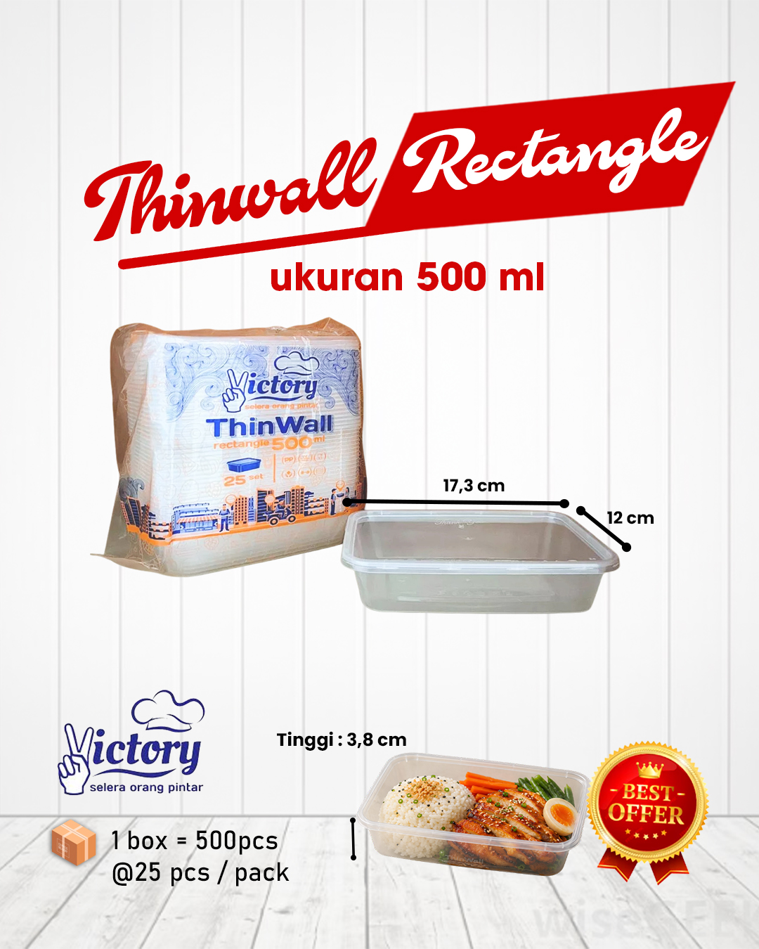 Thinwall Rectangle 500 ml