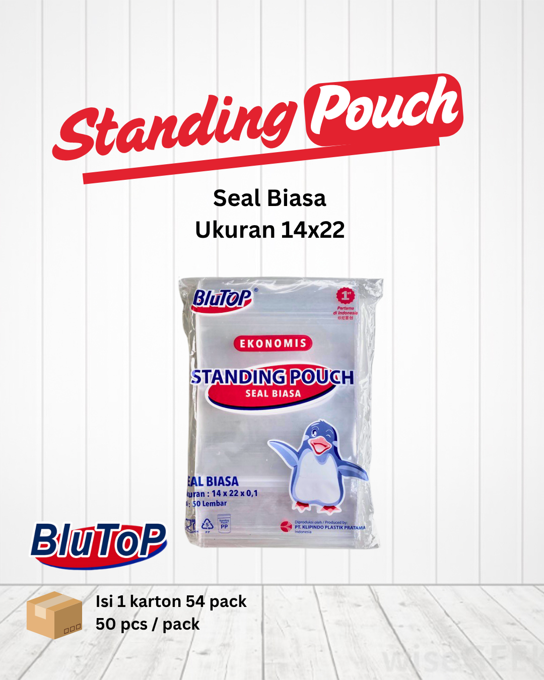Standing Pouch 14 x 22 Seal Biasa