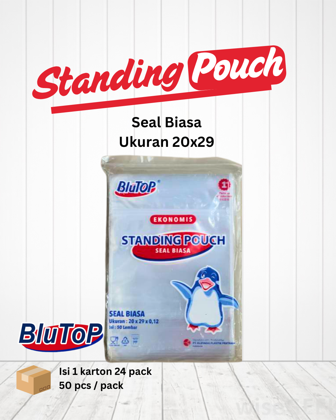 Standing Pouch 20 x 29 Seal Biasa