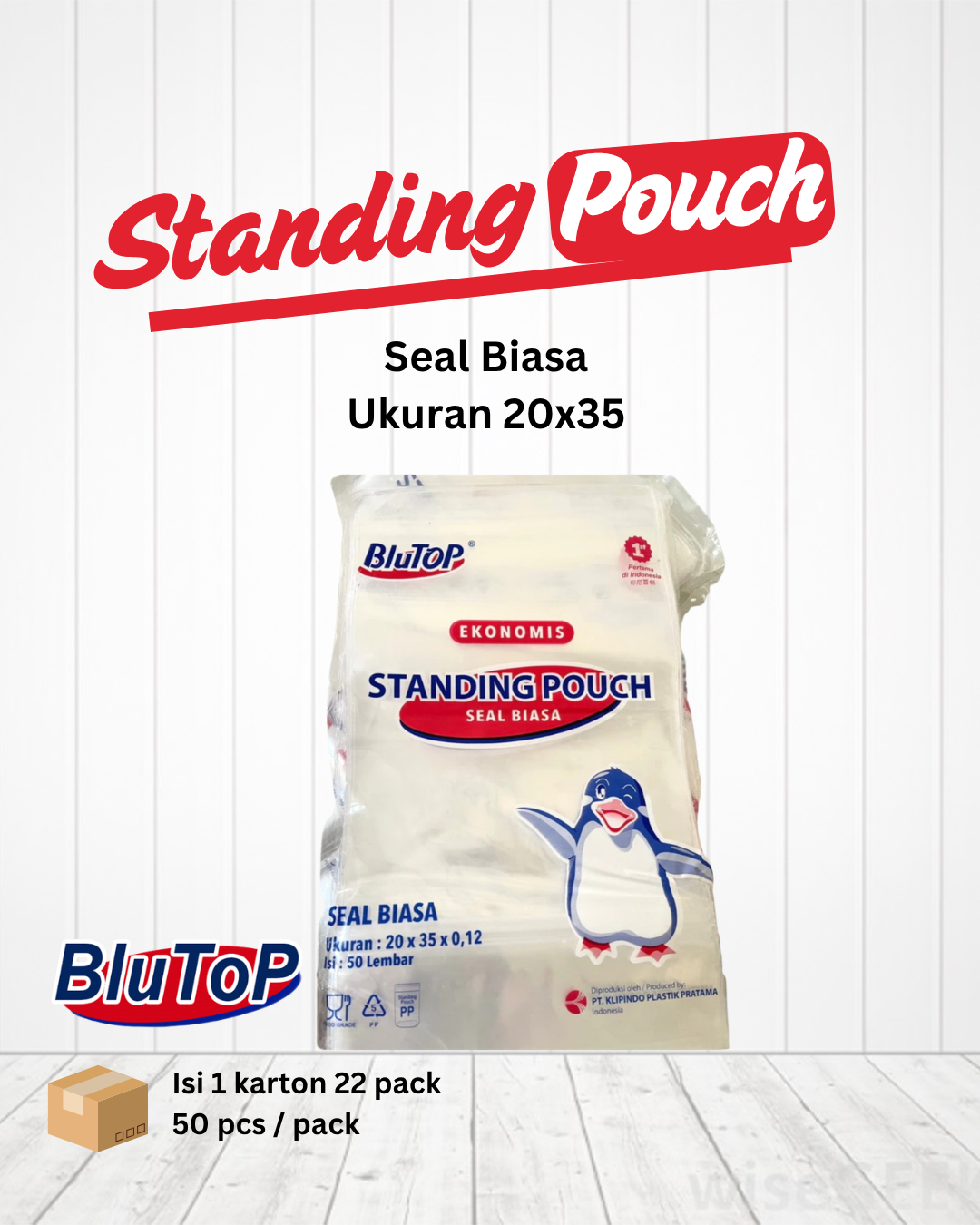 Standing Pouch 20 x 35 Seal Biasa