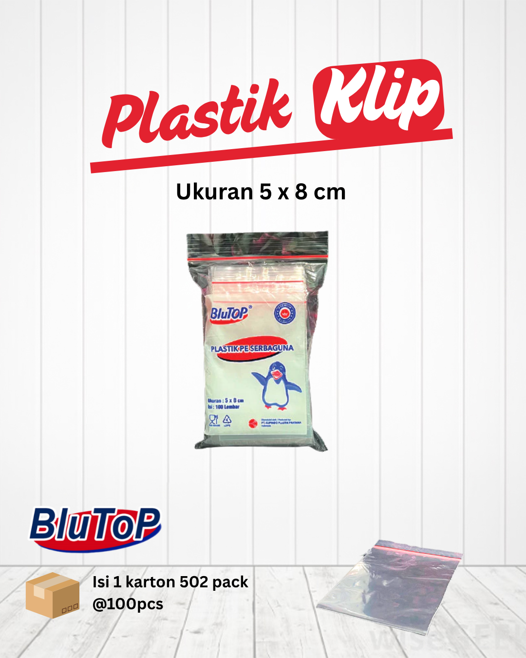 Plastik Klip 5 x 8
