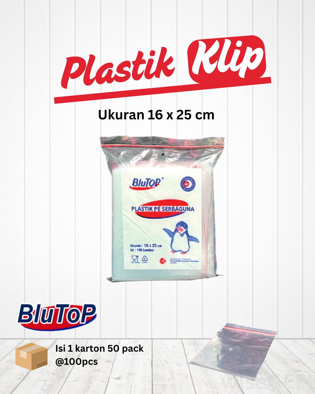 Plastik Klip 16 x 25
